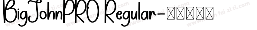 BigJohnPRO Regular字体转换